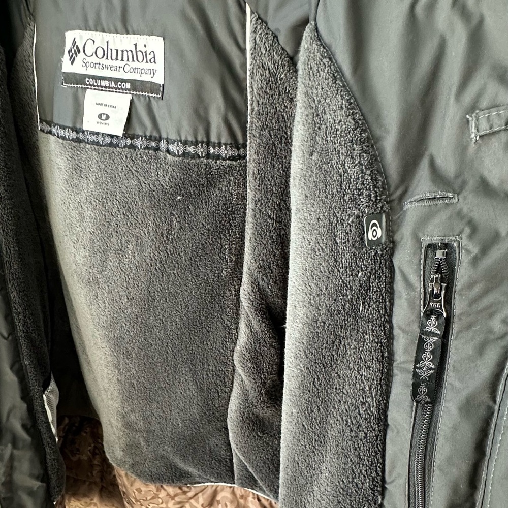 Columbia Sportswear Company Coat Womens Jacket Green Fleece Lined Full Zip - Picture 9 of 13